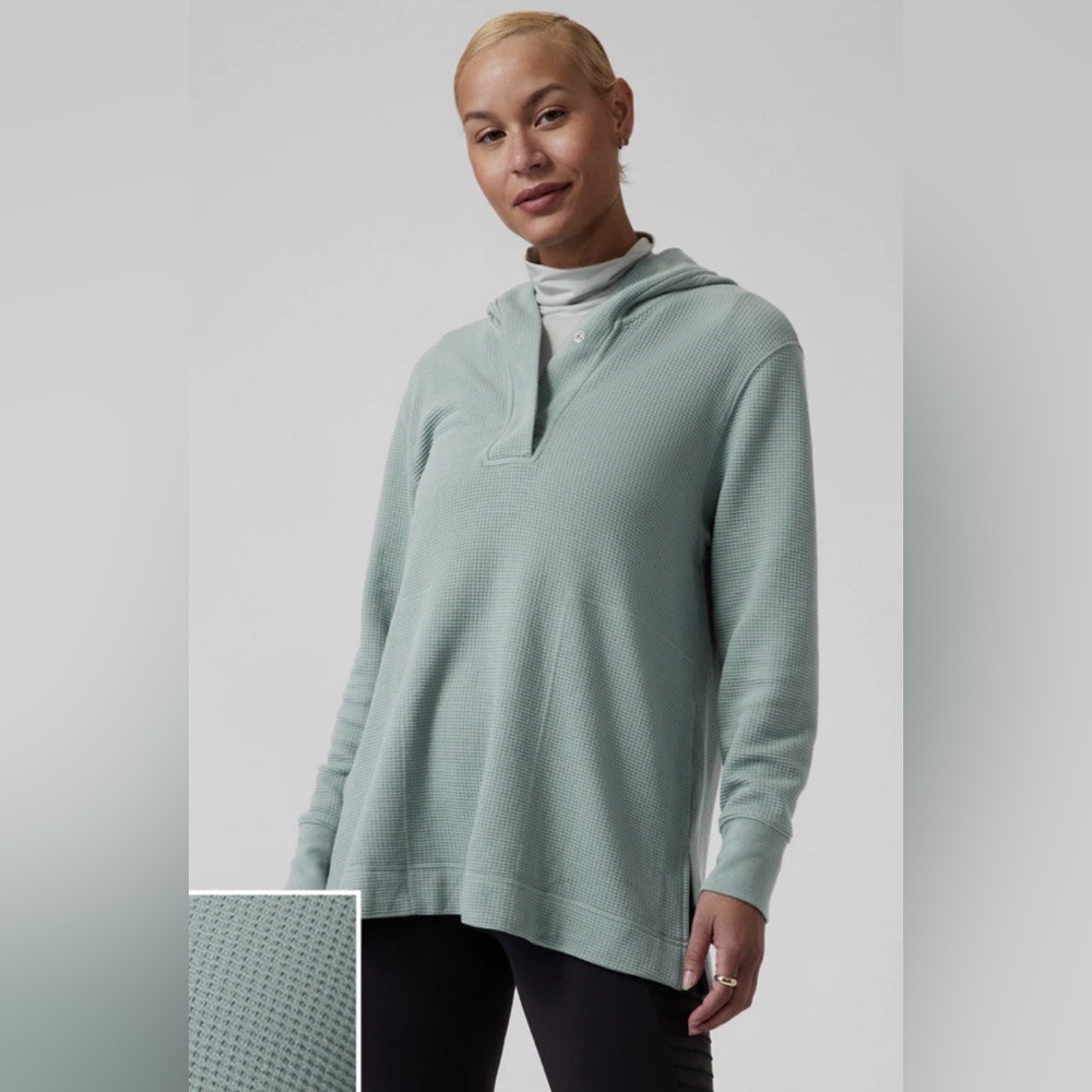 Athleta Coaster Luxe Waffle Hoodie Pullover